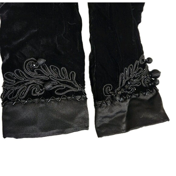 Vintage 60s Eloise Curtis For Happenstance Black Velvet Beaded Bolero Jacket S - Picture 9 of 13